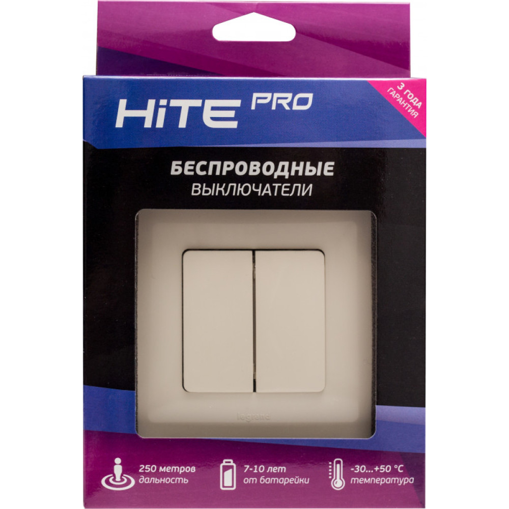 Выключатель HiTE PRO HP-LE-2-ivory