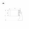 Светильник для фонтанов KT-WATER-R44-8W White6000 (SL, 24 deg, 12V, IP68 Металл, 3 года) Arlight 032756