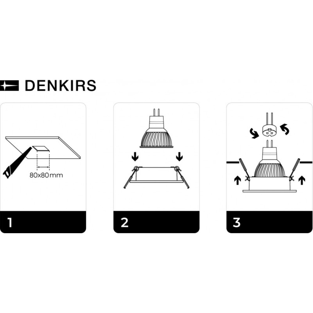 Встраиваемый светильник Denkirs DK3021-BK
