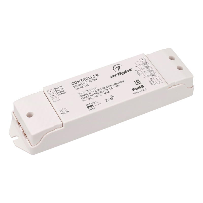 Контроллер SMART-K2-RGBW (12-24V, 4x5A, 2.4G) Arlight 022668