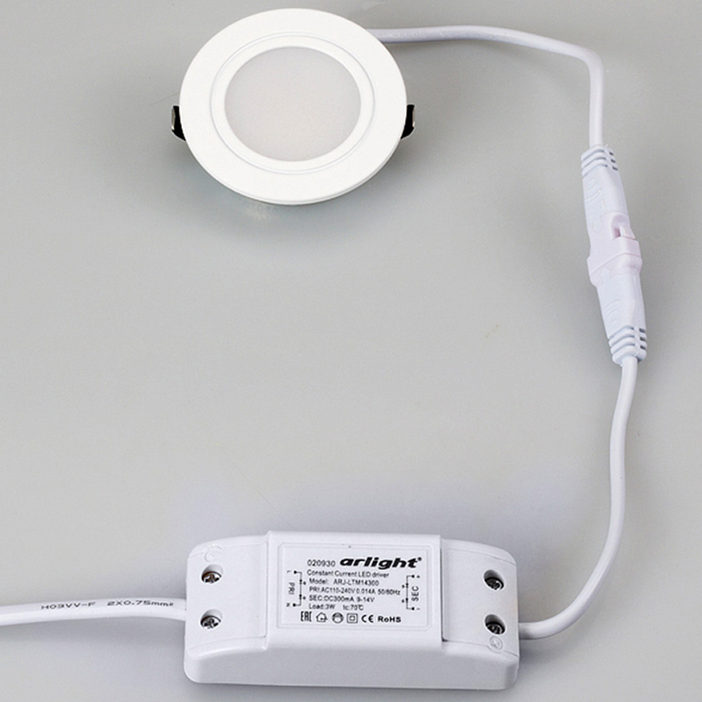 Мебельный светодиодный светильник Arlight LTM-R60WH-Frost 3W White 110deg 020760